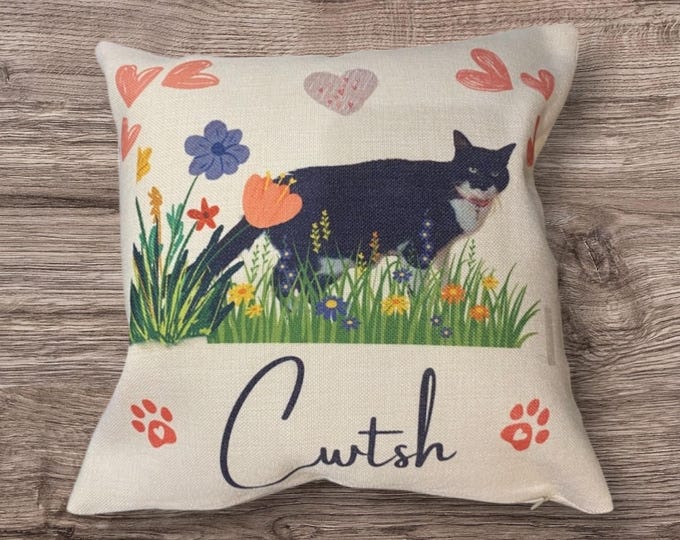 Clustog Cwtsh Cath/ Cwtsh Cat cushion