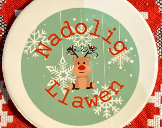 Single coaster/set of 4 or set of 6.Coaster seramig Nadolig Llawen ceramic coaster. Can be personalised.