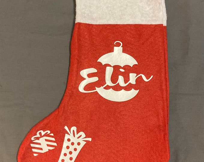 Hosan Nadolig wedi personaleiddio/ Personalised Christmas stocking