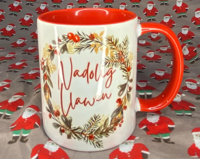 Mwg Nadolig Llawen  / Nadolig Llawen(Merry Christmas) mug. Can be personalised