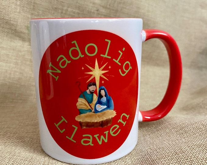 Mwg Nadolig Llawen  / Nadolig Llawen(Merry Christmas) mug. Can be personalised