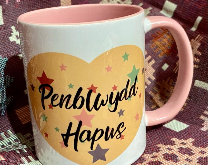 Myg Penblwydd Hapus wedi personaleiddio/ Personalised Happy Birthday mug