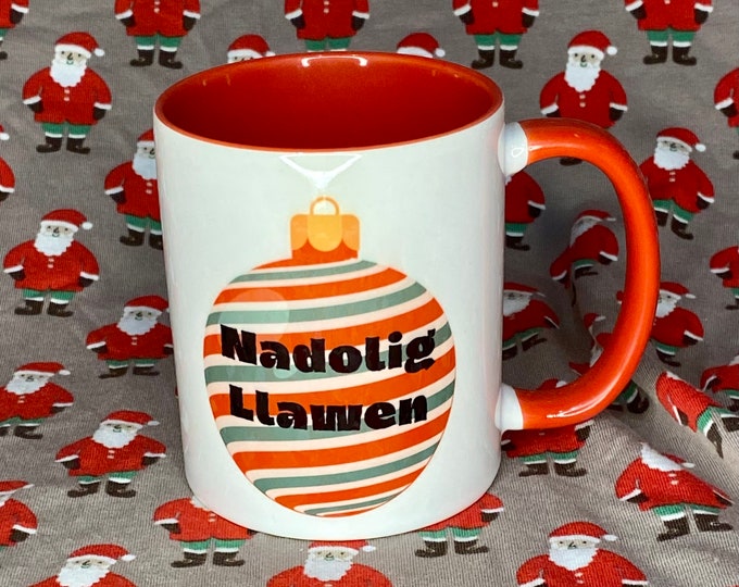 Mwg Nadolig Llawen  / Nadolig Llawen(Merry Christmas) mug. Can be personalised