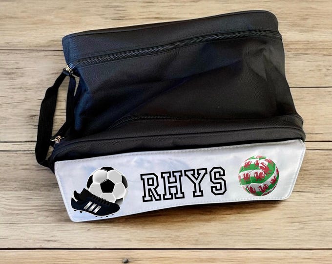 Personalised Bootbag (black ) Bag esgidiau  (du) wedi bersonoleiddio