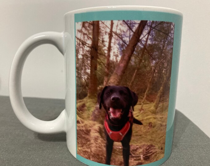 Mwg ci wedi personaleiddio: Personalised Dog mug - choice of design.. ideal birthday or Christmas gift