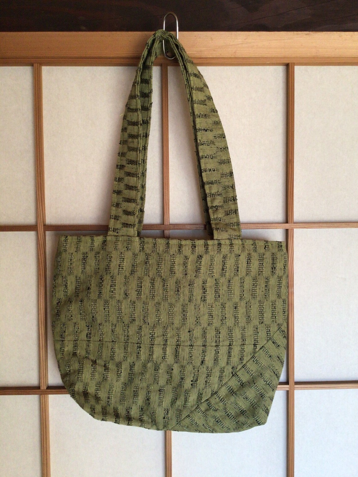 Vintage Obi Fabric Handbag Shoulder bag Handwoven Fabric Linen Etsy