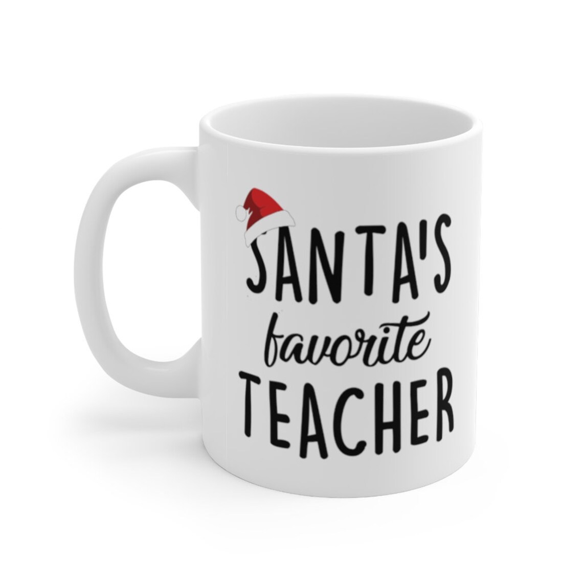 Santas Favorite Teacher Mug Christmas Gift For Teachers  Etsy