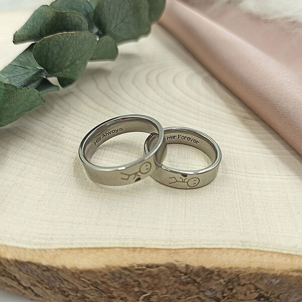 Wedding Ring Sets His and Hers Etsy