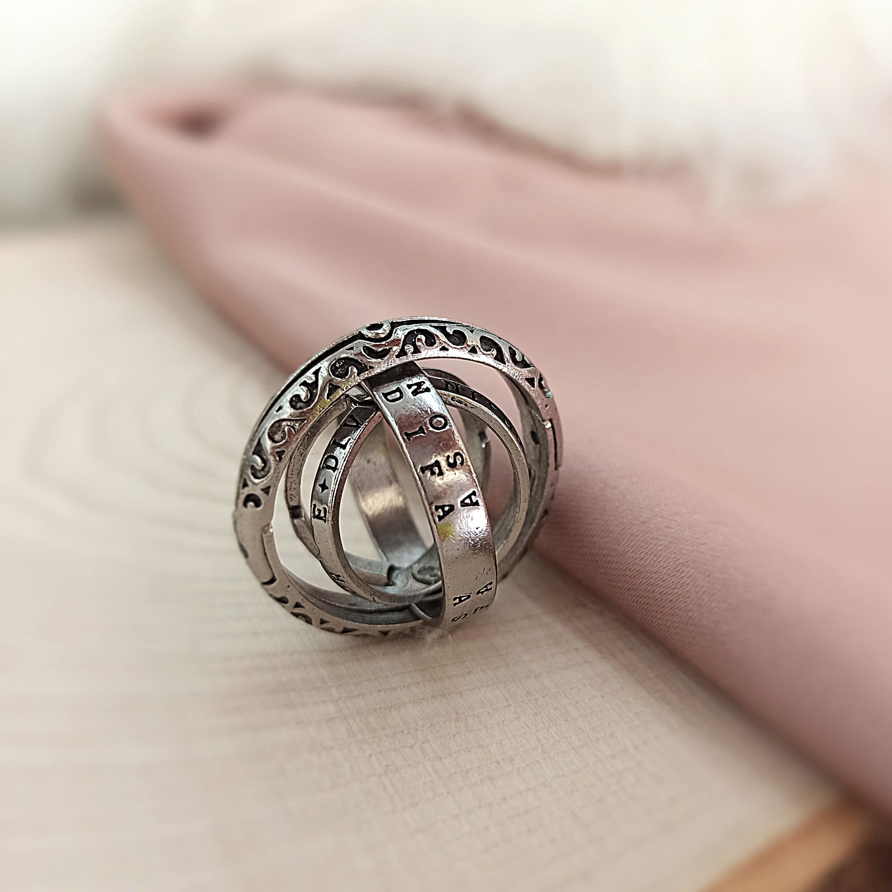 Astronomy Ring Foldable Astrology Sphere Galaxy Necklace Spinner