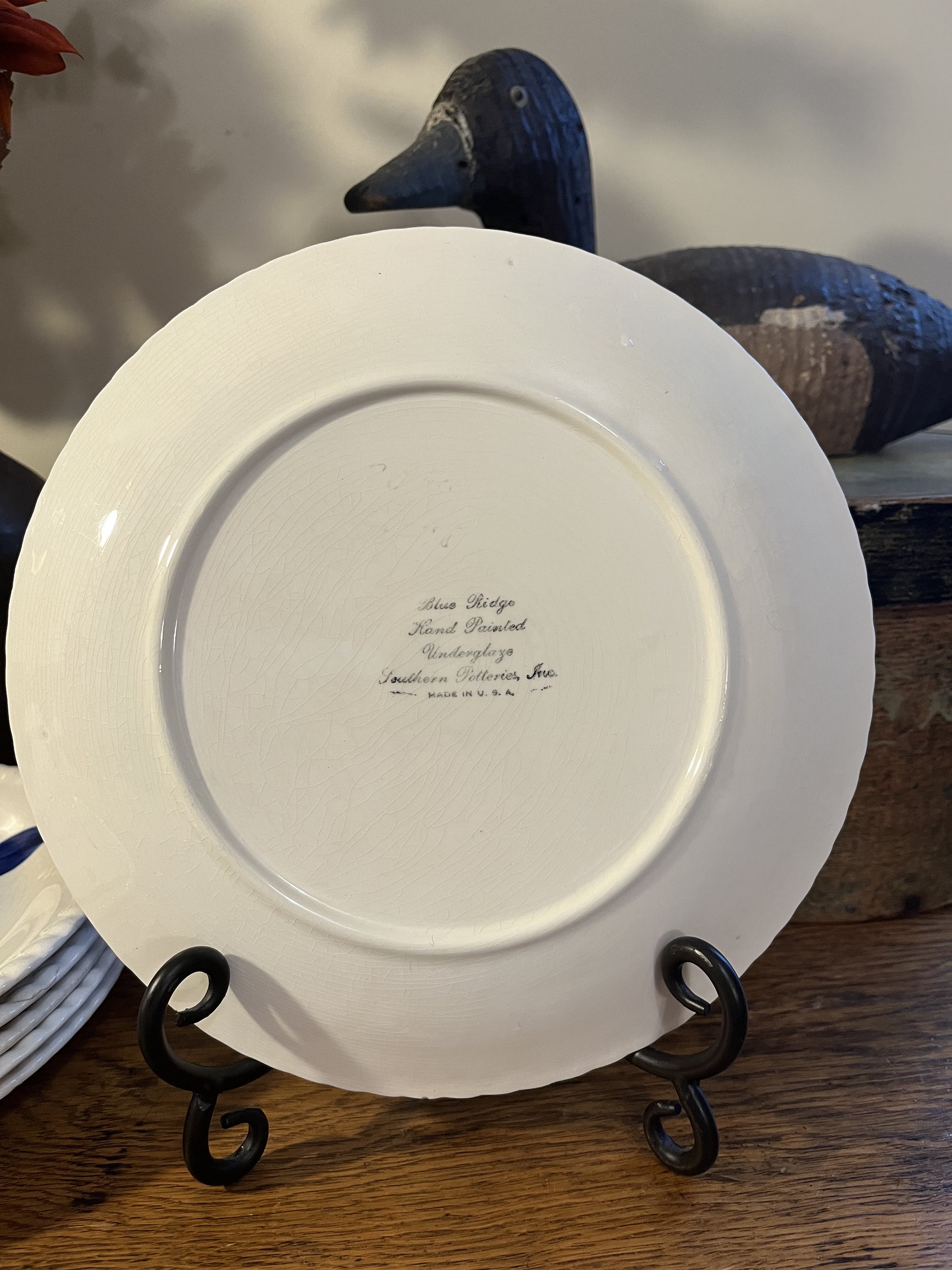 6 Blue Ridge Southern Pottery Amelia Pattern Dinner Plates - Etsy