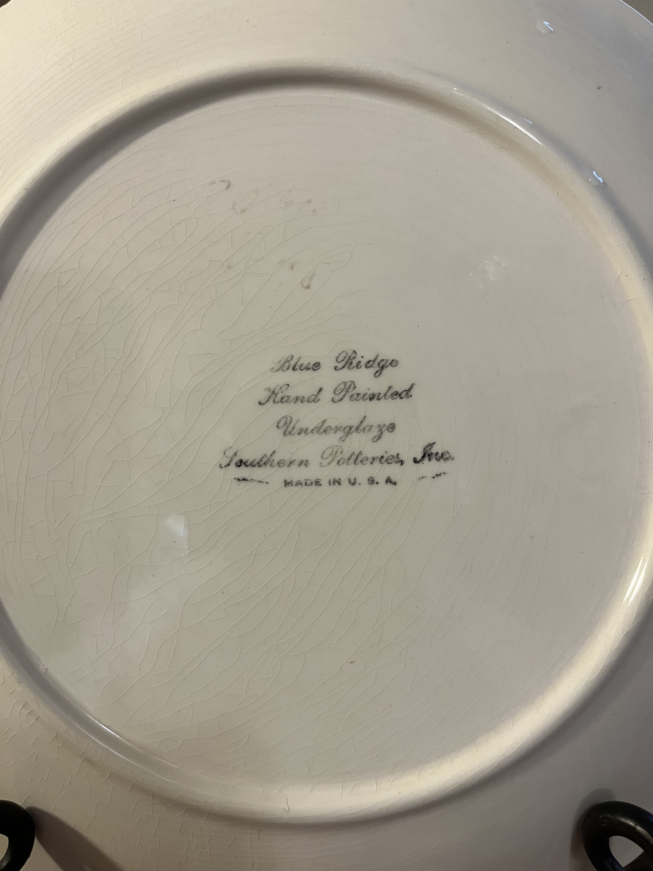 6 Blue Ridge Southern Pottery Amelia Pattern Dinner Plates - Etsy