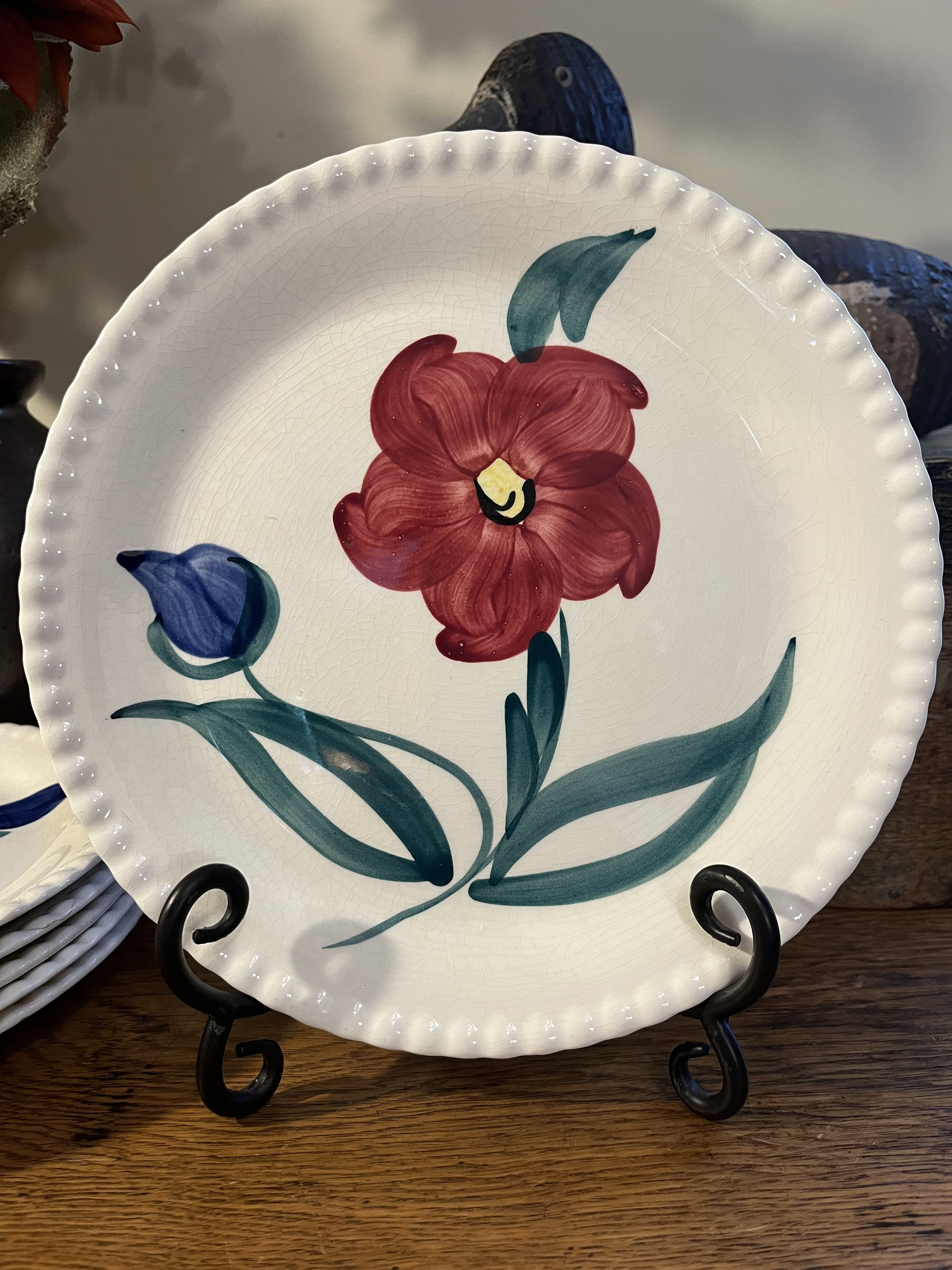 6 Blue Ridge Southern Pottery Amelia Pattern Dinner Plates - Etsy