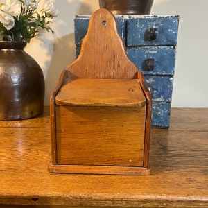 Antique Wooden Salt Box