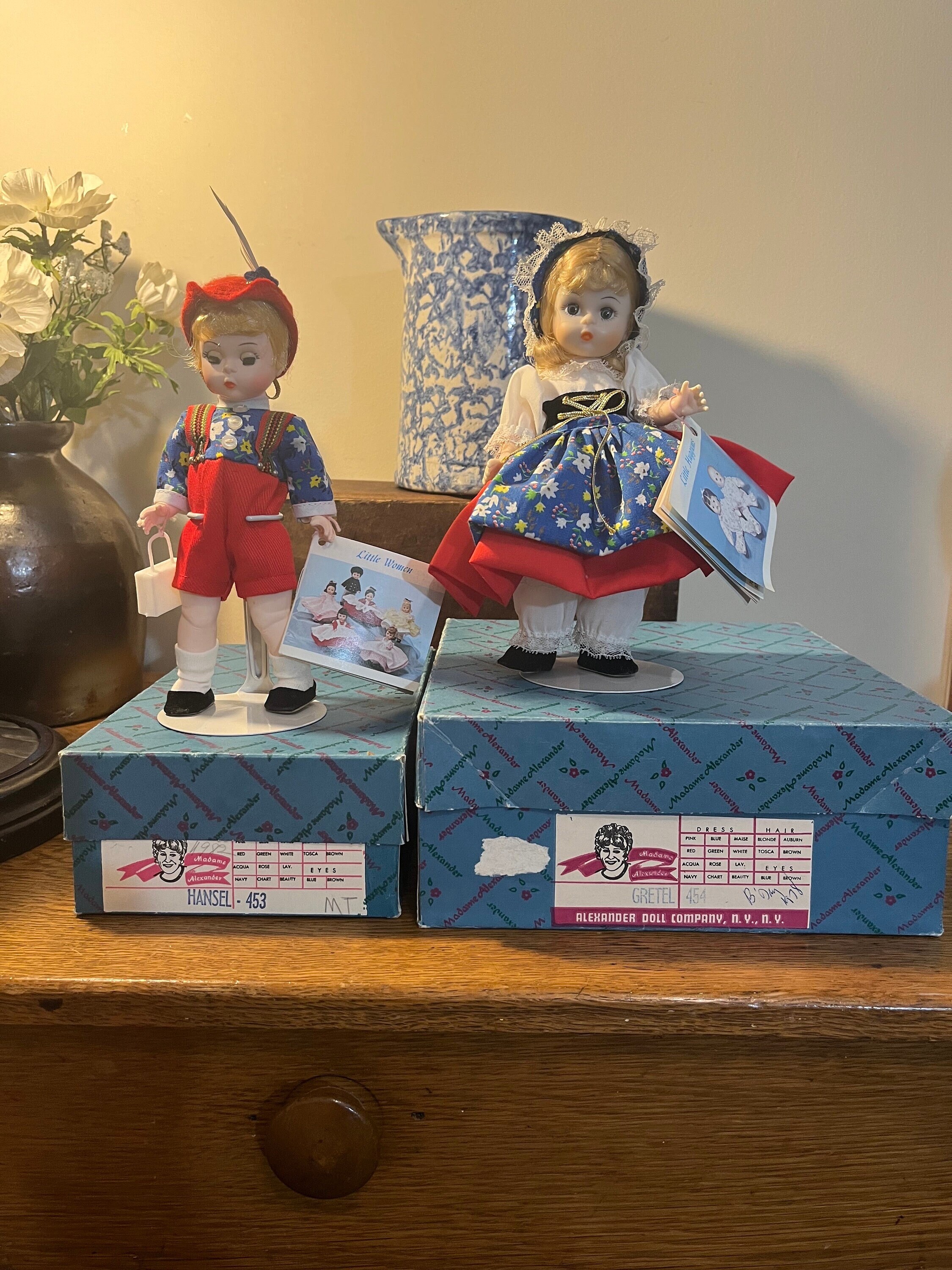 2 Madame Alexander 8 Inch Dolls Hansel 453 and Gretel 454 Etsy