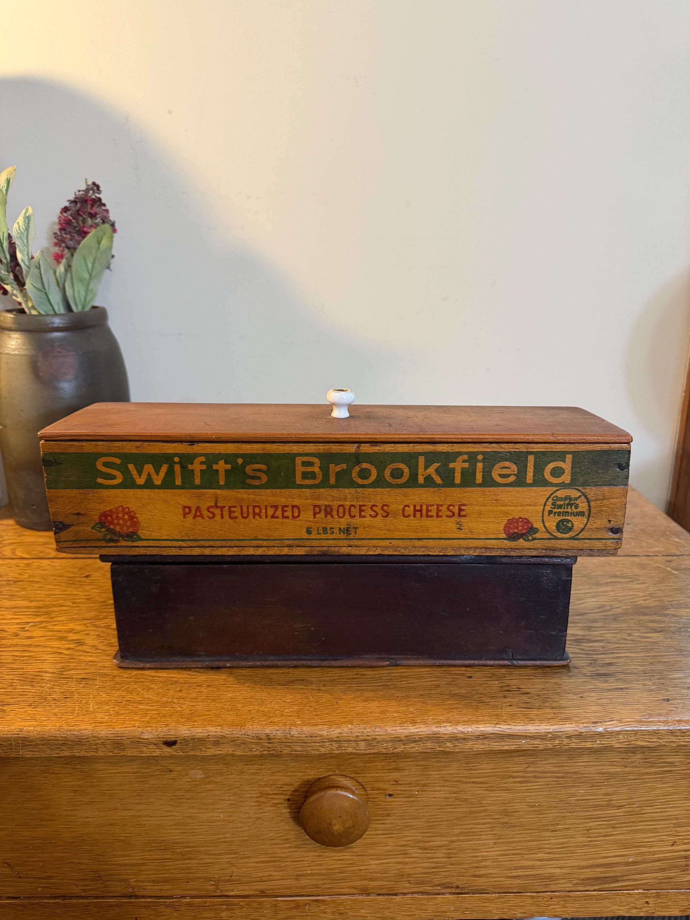 Antique Wooden Cheese Box - Etsy