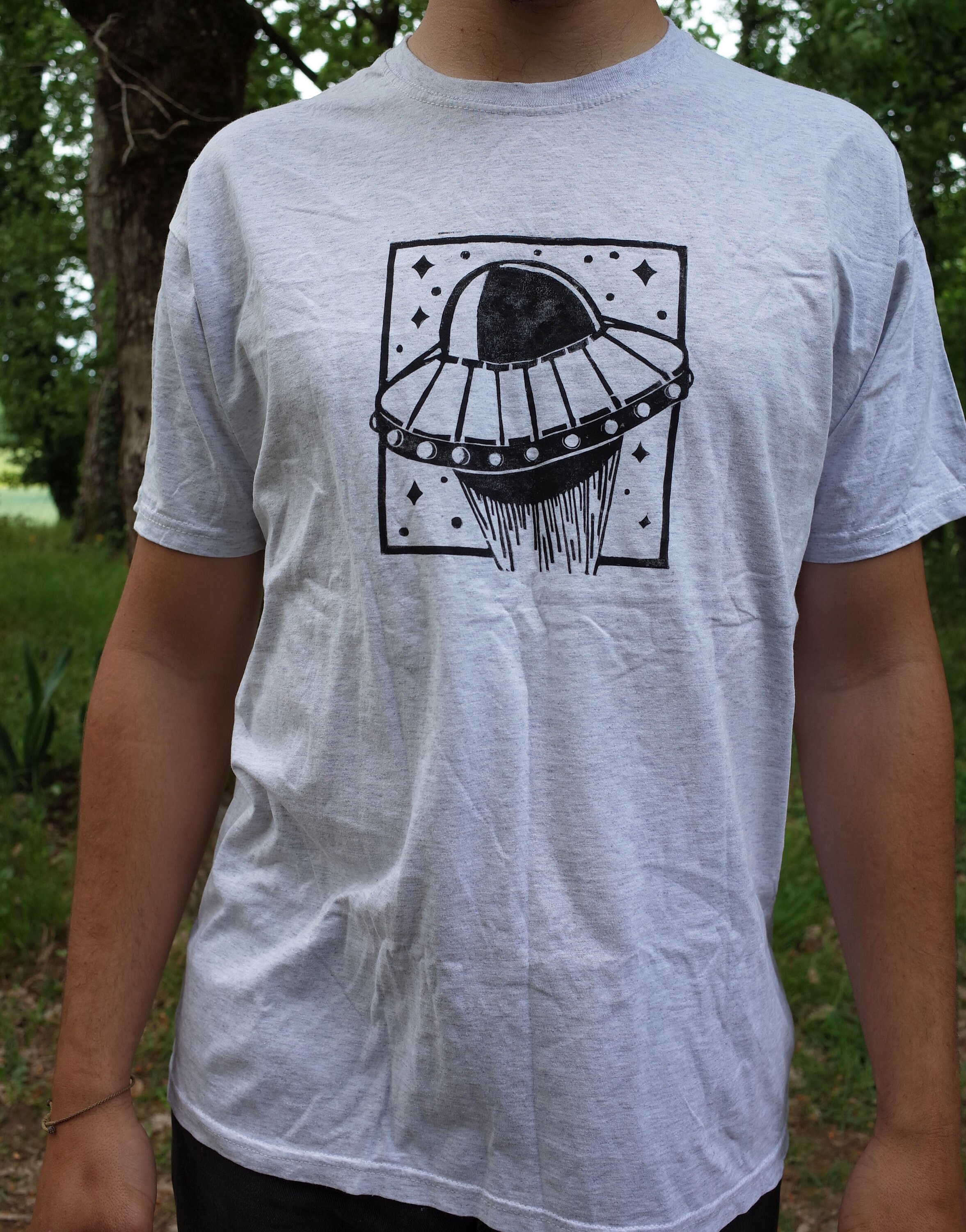 Tshirt Graphic Men Flying Sauce Flying saucer Men TeeShirt Etsy