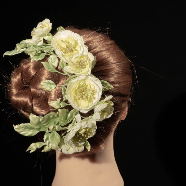 Kopfschmuck für die Braut • Haarschmuck Blumen • Braut Haarschmuck