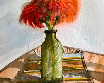 Original 8 X 10 Inch Watercolour Painting