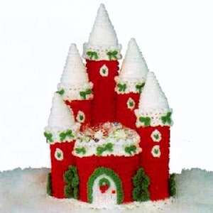 RETIREMENT SALE *** Vintage Crochet Pattern Christmas Candy Castle  Gingerbread House Holiday Decor