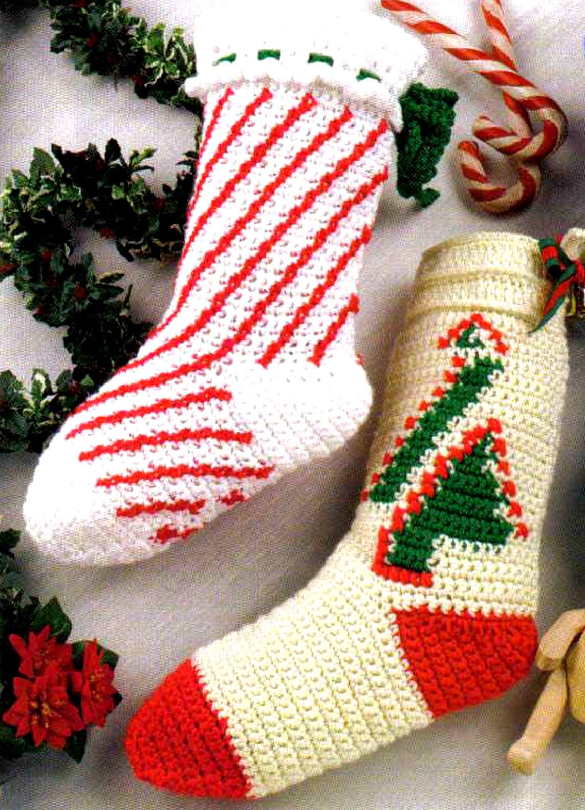 Vintage Christmas Crochet Pattern 8 Christmas Stockings Etsy