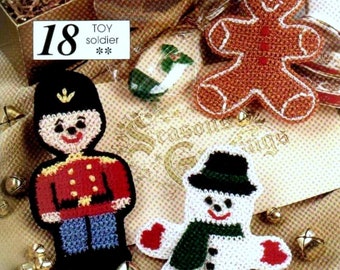 Vintage Crochet Pattern Gingerbread Man Snowman Toy Soldier Christmas Decoration Holiday Ornament Tree Trim  DIGITAL DOWNLOAD PDF