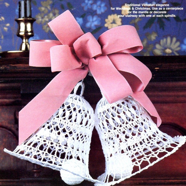 Vintage Crochet Pattern  Victorian Ornaments Christmas Weddings White Thread  Christmas Tree Decorations Wedding Favours Favors Table