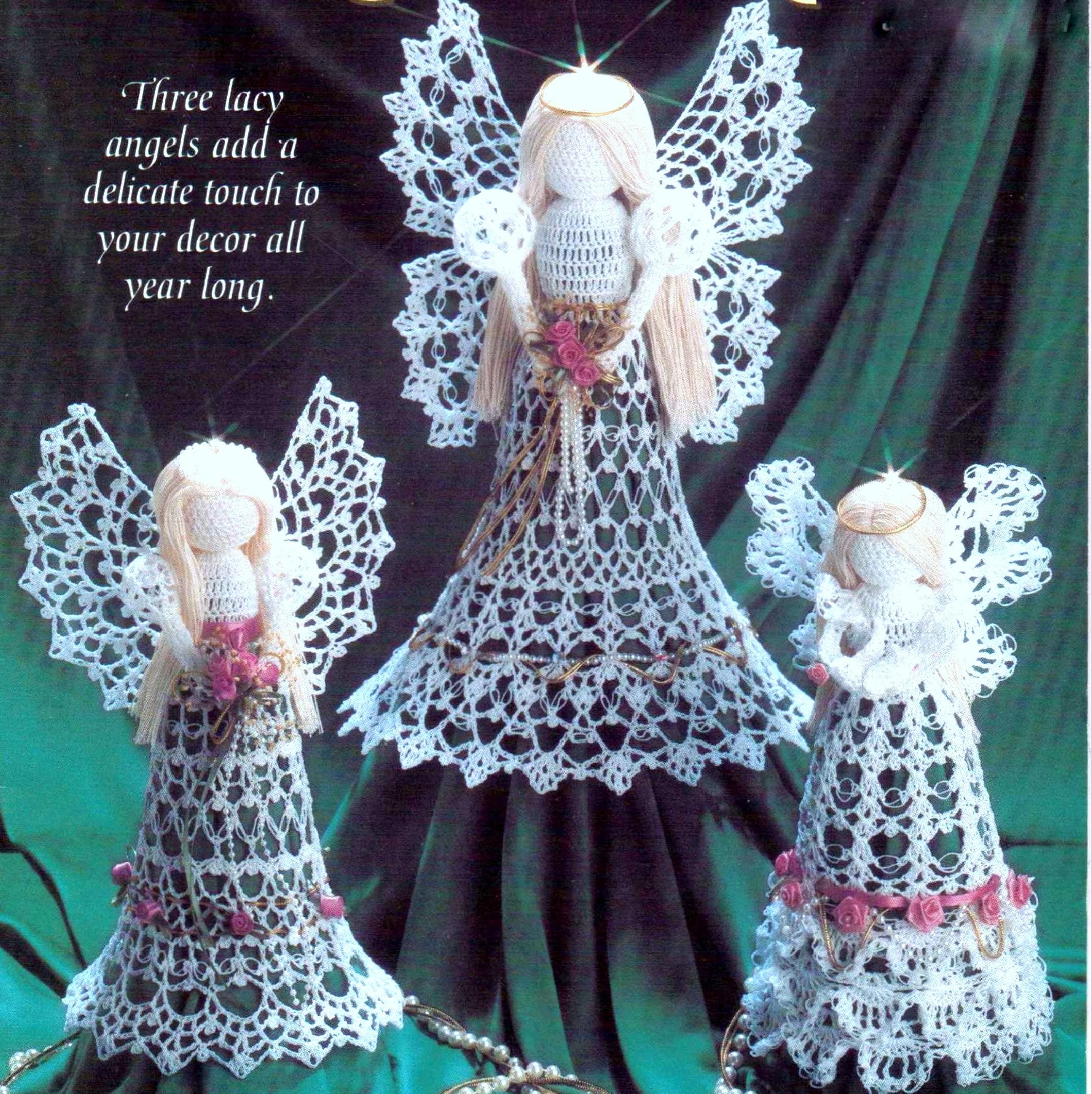 Vintage Christmas Crochet Patterns for Decorating and Gifting 18 Retirement Sale Vintage Crochet Pattern Angels Three