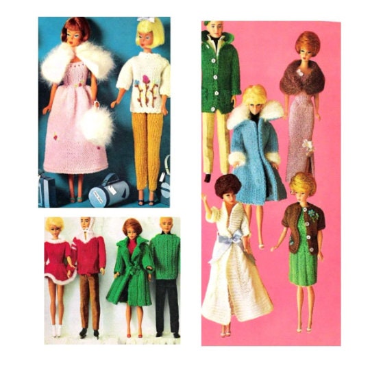 Barbie and Ken Doll Clothes Knitting Pattern Vintage Pattern PDF Instant  Download Printed on 8-1/2x11 A4 Paper 