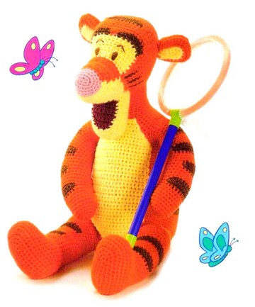 SALE Vintage Crochet Pattern Four Toys  Winnie the Pooh, Tigger, Piglet and Eeyore Toys Dolls   Vintage Soft Toy Pattern Retro Baby Toys PDF