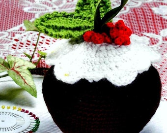 Crochet Pattern Christmas Pudding Sewing Basket Bauble Tree Trim Decoration Chocolate Orange Cover Gift Box  Vintage PDF Instant Download