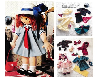 RETIREMENT SALE *** Vintage Sewing Pattern Craft Instructions  Dress Up Rag Doll   Dolls Clothes Vintage 13 inch  Soft Toy