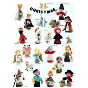INSTANT DOWNLOAD PDF Vintage Crochet Pattern Christmas Nativity Christmas Decorations