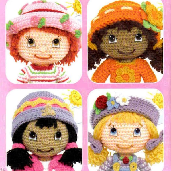 Vintage Crochet Pattern Strawberry Shortcake Doll Dolls Clothes  Toy Retro Amigurumi INSTANT DOWNLOAD PDF