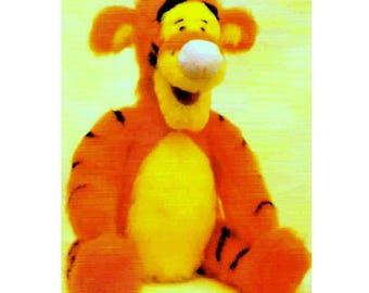RETIREMENT SALE *** PDF Vintage Knitting Pattern  Tigger from Winnie the Pooh  Tiger Soft Toy Story Telling Christmas Gift Plush Stuffed