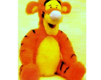 INSTANT DOWNLOAD PDF Vintage Knitting Pattern  Tigger from Winnie the Pooh  Tiger Soft Toy