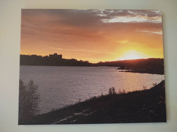 16x 20 Canvas Sunrise Over the Portage Canal 