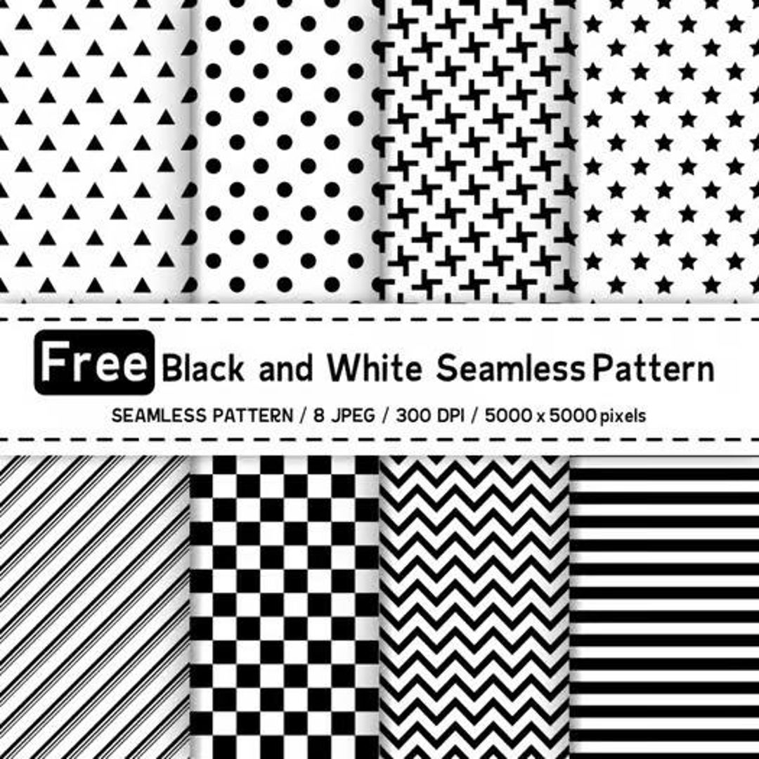 Seamless Geometric Pattern Bundle | Checkerboard, Stripes, Optical ...