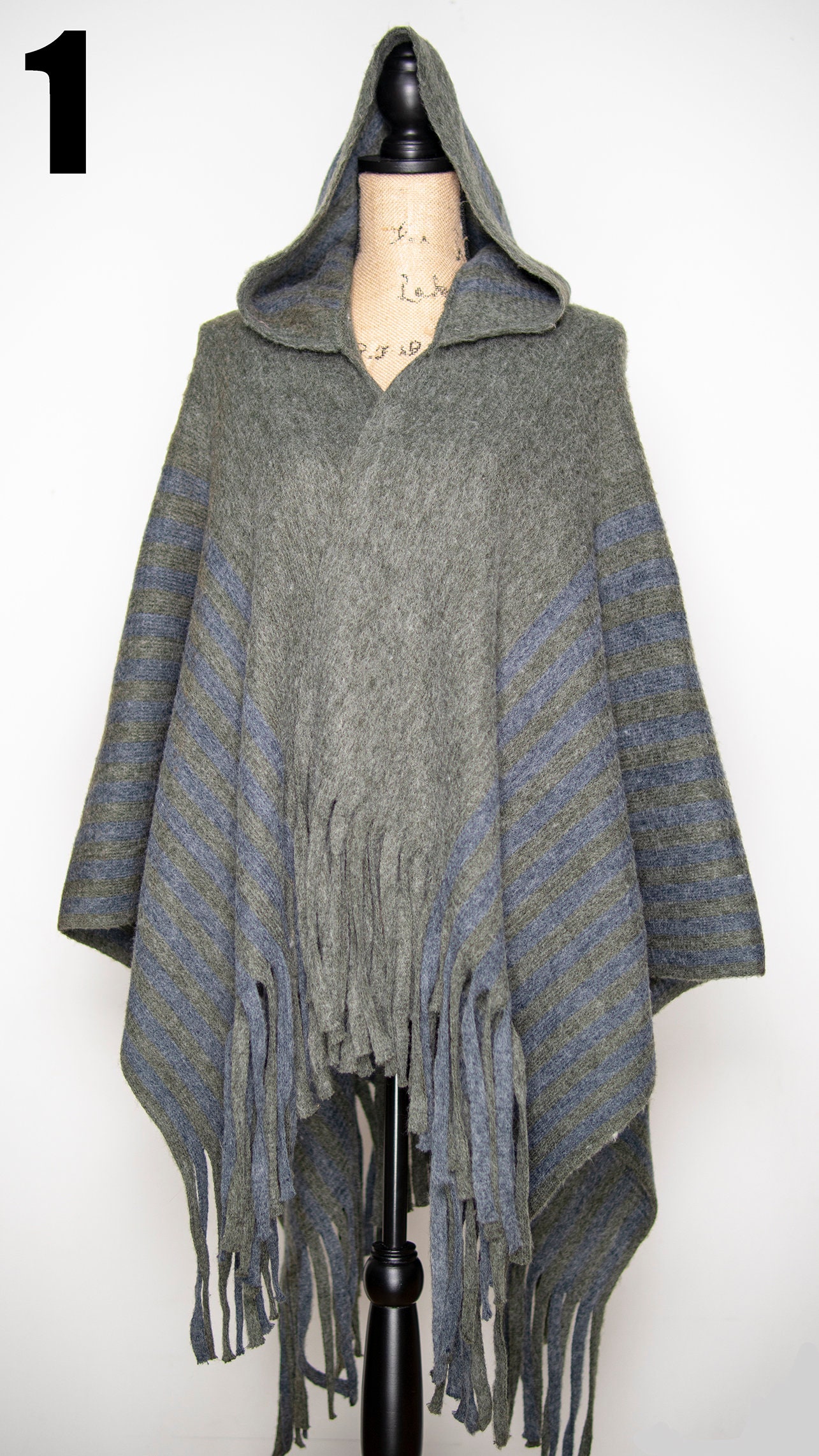 Women's Hooded Poncho Cape Coat With Fringes Winter Warm - Etsy UK