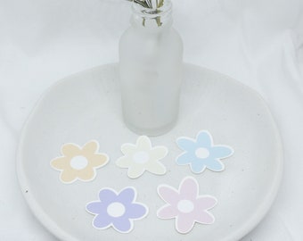 Cute Pastel Flowers 2| Flower stickers for laptop, phone, water bottle decal, bullet journal, planner, scrapbooking pastel colors waterproof
