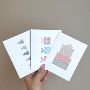 Cartes de voeux de Noël | Cadeaux simples Carte de voeux Noël Vacances Anniversaire Baby shower Nuptiale Shower Anniversaire Enveloppe A2 Fait main