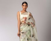Pure Soft Organza Silk Saree Wedding Gift Special Organza Designer saree gift for her