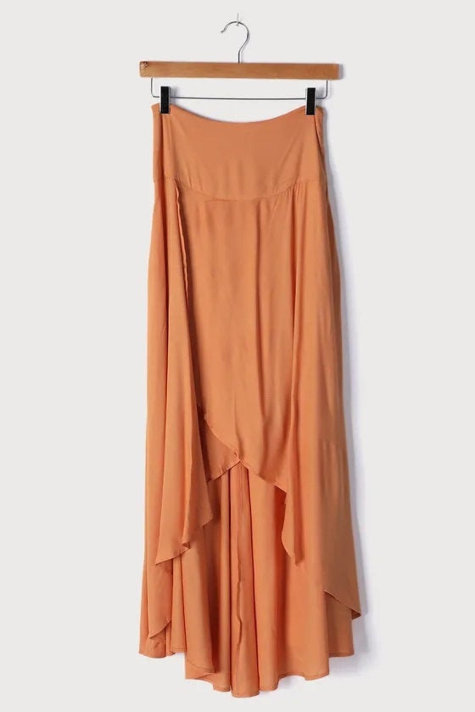 rust colored maxi skirt