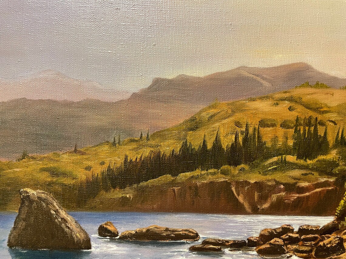 Landschaft Malerei Original Leinwand Kunst Wohnkultur 24 von | Etsy