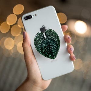 Plant lover phone grip, Plant lady phone grip, Boho plant phone grip, Monstera phone grip, Kindle holder, Kindle grip