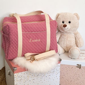 Bolsa de pañales, bolsa de viaje, bolsa de niñera, bolsa de pañales personalizada, bolsa de viaje personalizada, bolsa de fin de semana, bolsa de vacaciones imagen 6