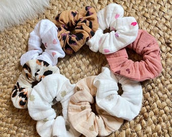 Children's scrunchie, adult scrunchie, women's gift, little girl's gift, birthday gift, hair elastic, double gauze hair elastic, Mother's Day