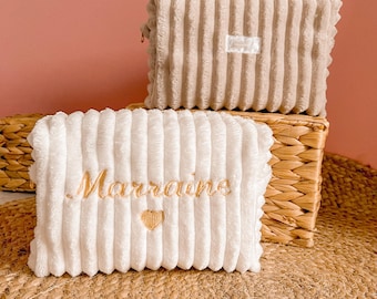 Personalized toiletry bag, travel bag, birth gift, birthday gift, wedding gift, godfather/godmother gift, baptism