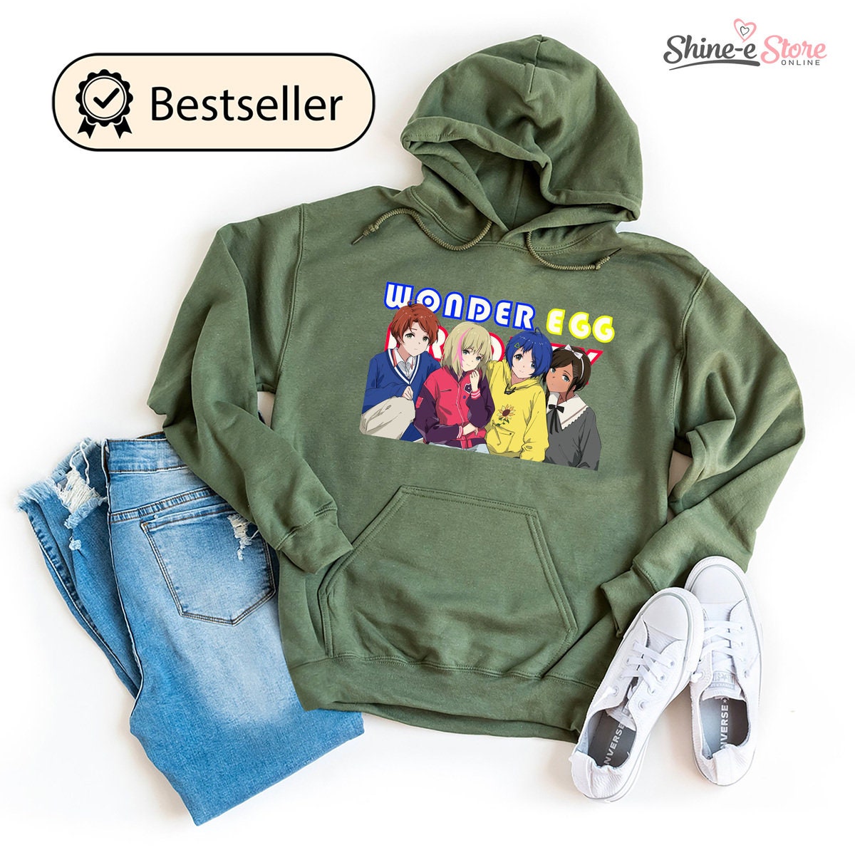wonder egg priority hoodie