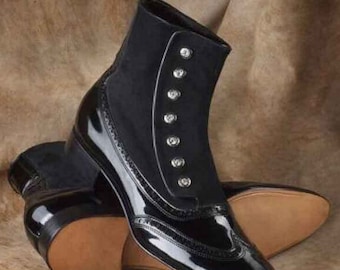 Joseph Abboud Mens Black Suede Dress Boots, 10.5. - Etsy display picture 1