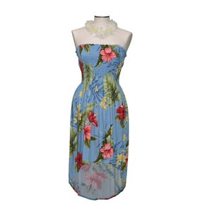Hibiscus Mock Top Hawaiian Tube Dress | Summer Dress for Women | Made in Hawaii | Perfect Birthday Gift Idea